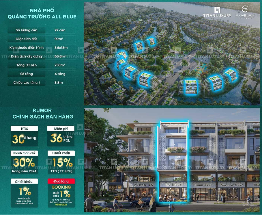 Nhà Phố Quảng Trường All Blue