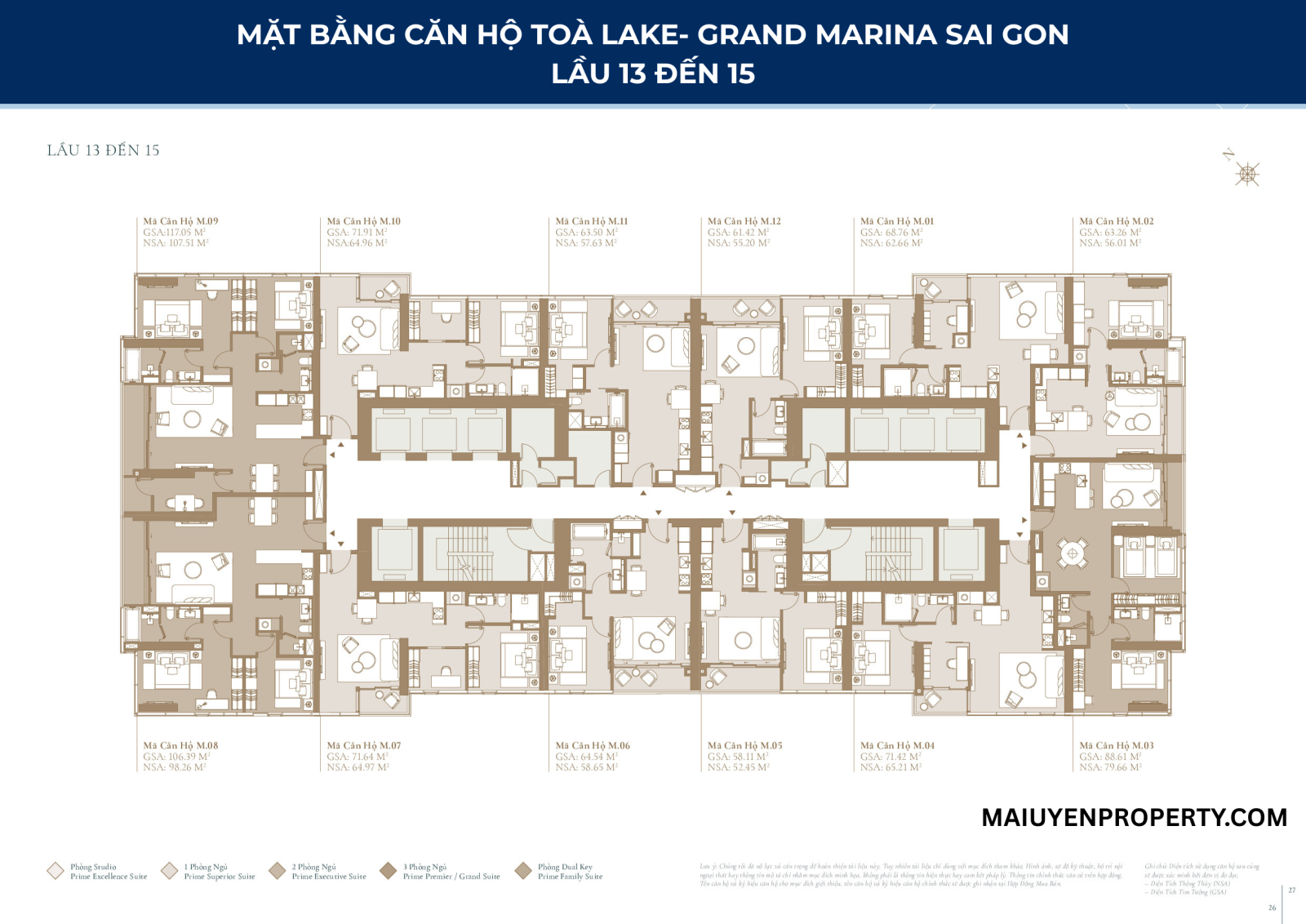 Mặt Bằng Tòa Lake – Grand Marina Saigon