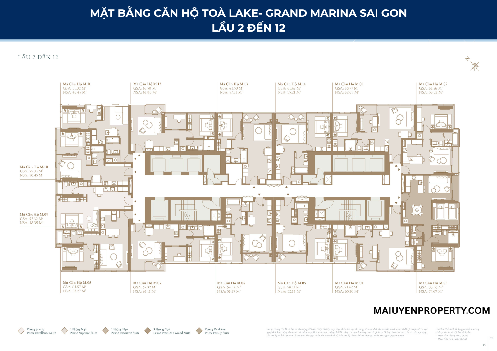 Mặt Bằng Tòa Lake – Grand Marina Saigon
