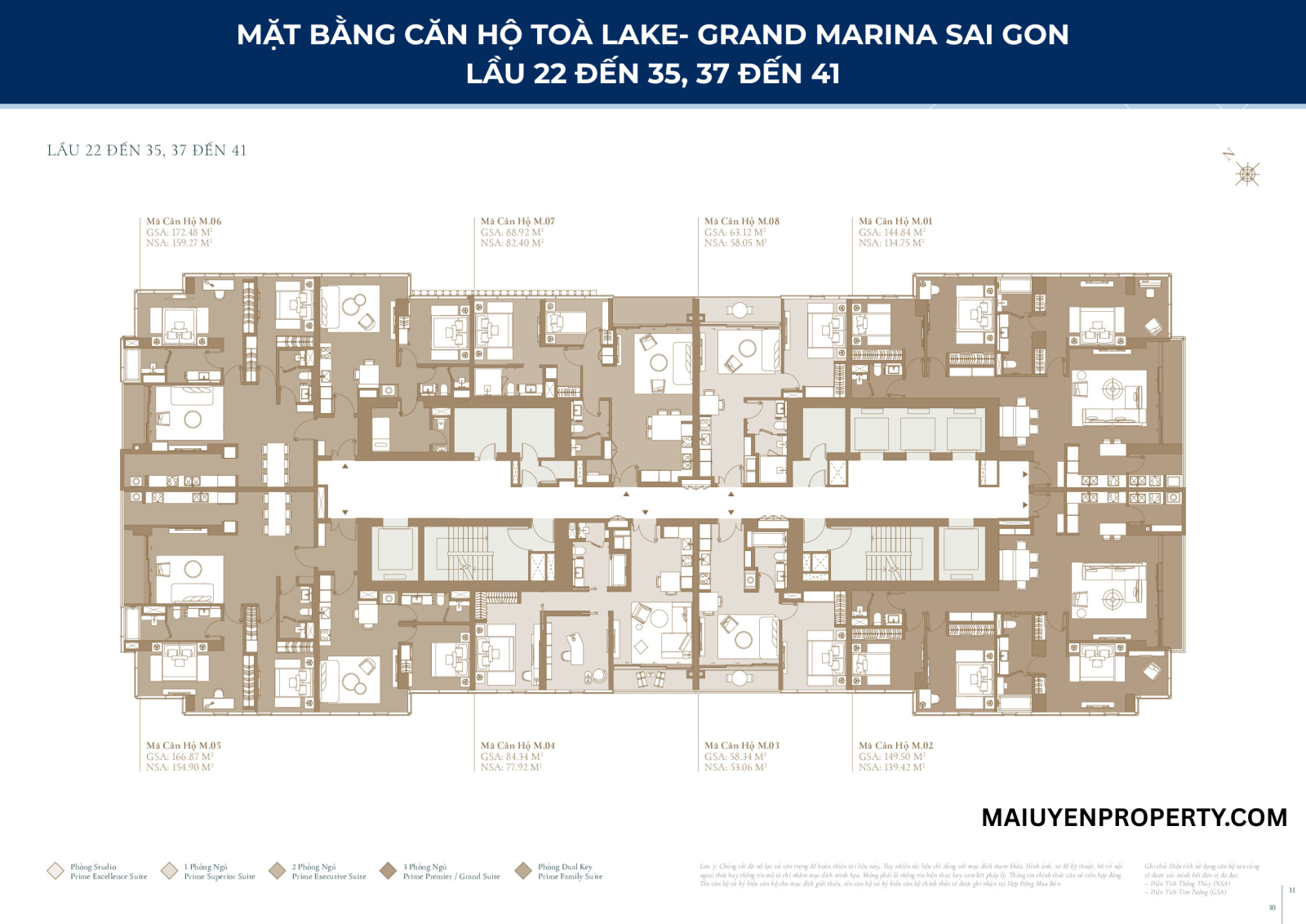Mặt Bằng Tòa Lake – Grand Marina Saigon