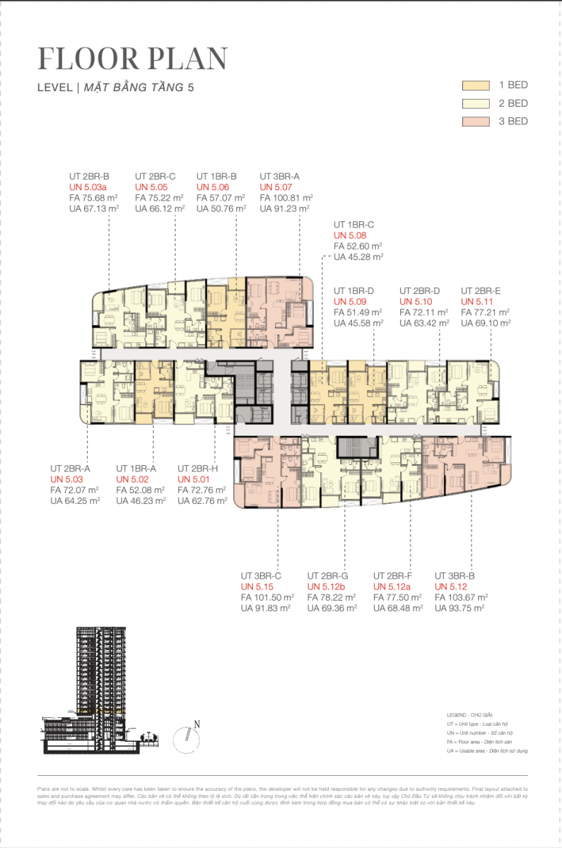 MẶT BẰNG TẦNG 5- THE ALPHA RESIDENCE - THE 9 STELLARS