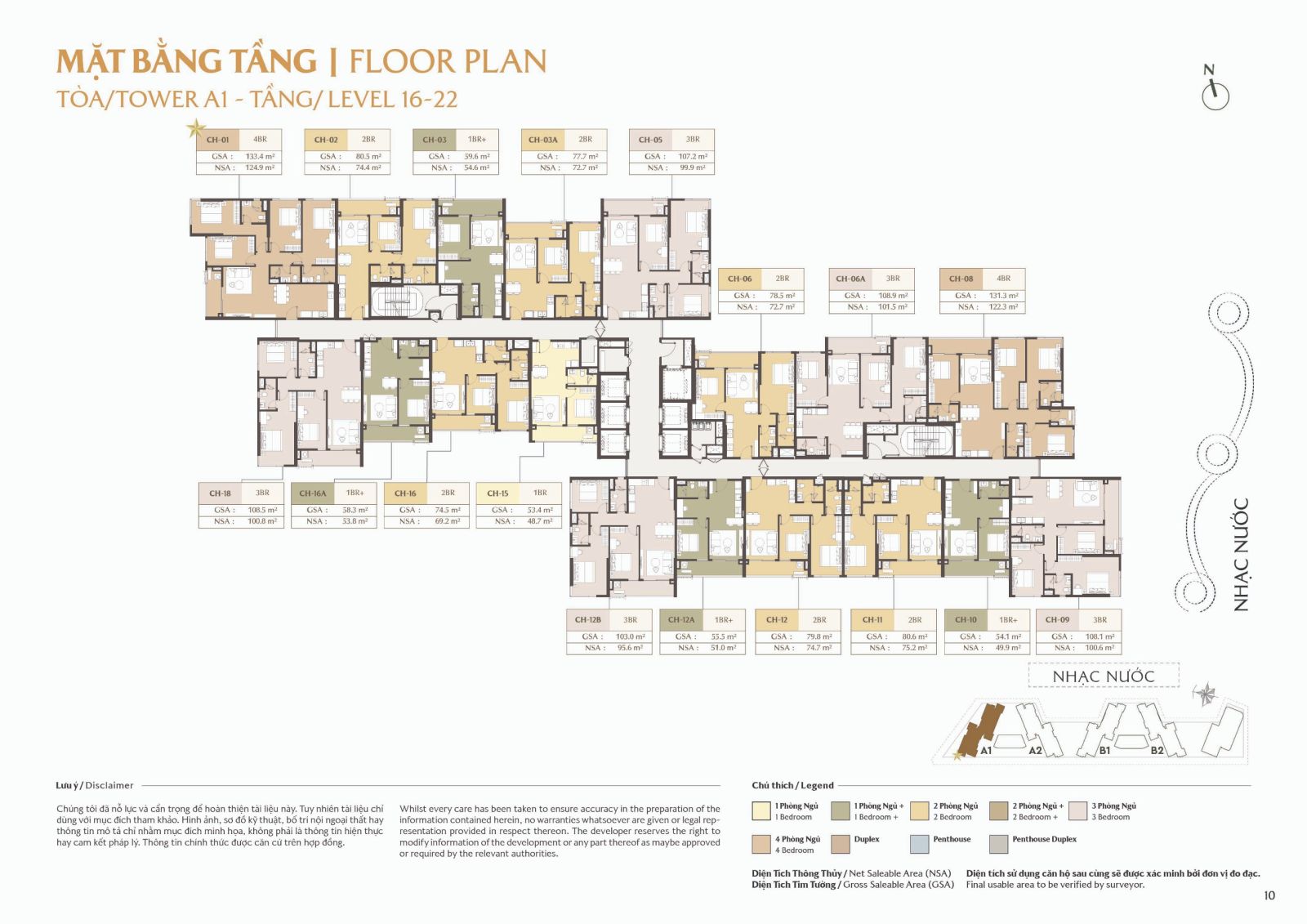 Tổng quan về dự án Masteri Park Place và vị trí tòa A1- Tầng 16-22