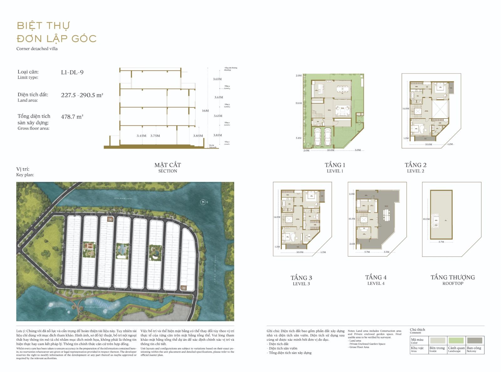 Mặt bằng Biệt thự Sola Rise - Global City - Đơn Lập Góc
