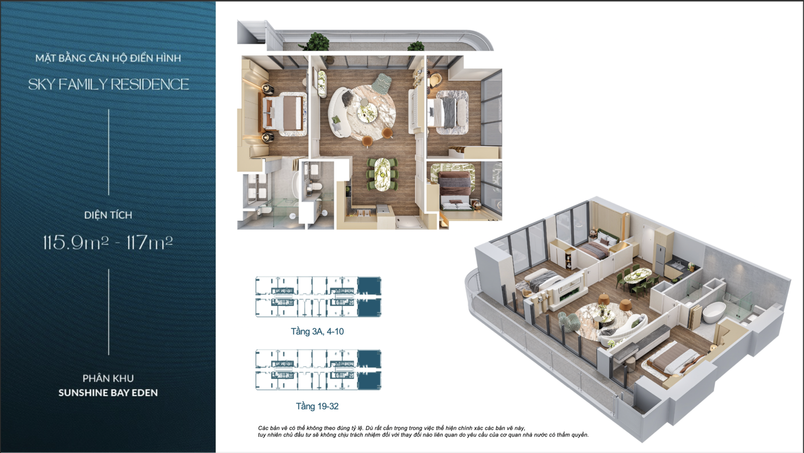 3 phòng ngủ 2 phòng ngủ Sunshine Bay Retreat Vũng Tàu - 119 m2