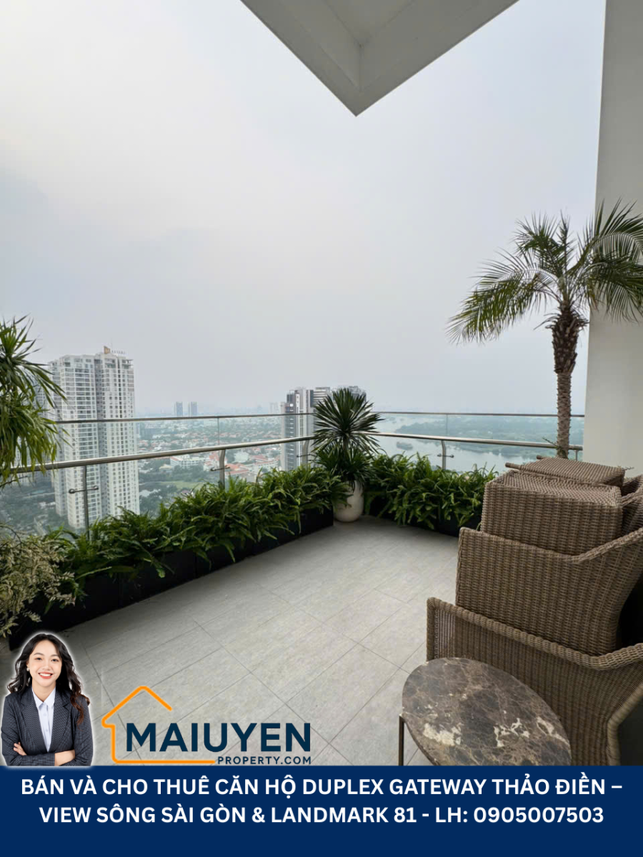 BÁN VÀ CHO THUÊ CĂN HỘ DUPLEX GATEWAY THẢO ĐIỀN – VIEW SÔNG SÀI GÒN & LANDMARK 81