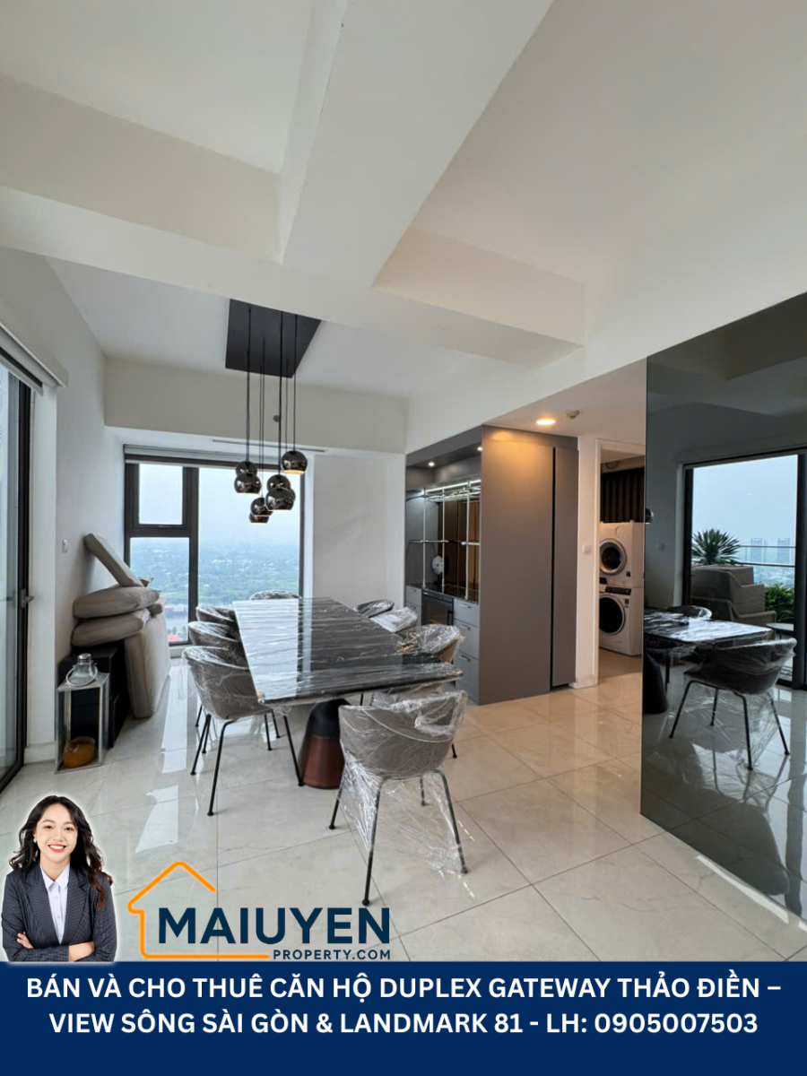 BÁN VÀ CHO THUÊ CĂN HỘ DUPLEX GATEWAY THẢO ĐIỀN – VIEW SÔNG SÀI GÒN & LANDMARK 81
