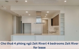 Cho thuê 4 phòng ngủ Zeit River Thủ Thiêm- giá thuê hấp dẫn còn thương lượng cho khách thiện chí.