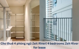 Cho thuê 4 phòng ngủ Zeit River Thủ Thiêm- giá thuê hấp dẫn còn thương lượng cho khách thiện chí.