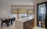 Cho Thuê Căn Hộ 2 Phòng Ngủ Tại Dự Án Crest - Metropole Thủ Thiêm- 38tr/ tháng