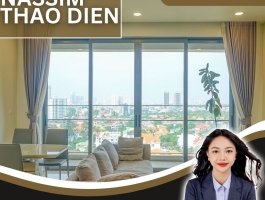 Bán 2 phòng ngủ view sông dự án Nassim Thao Điền - Giá bán : 9.5 tỷ
