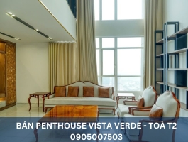 BÁN PENTHOUSE VISTA VERDE QUẬN 2 – 3PN, 270 M², VIEW SÔNG & THÀNH PHỐ, NỘI THẤT CAO CẤP