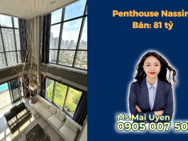 Bán Penthouse Nassim Có Hồ bơi riêng- 3 tầng Đầy đủ nội thất  -Gíá bán: 81 tỷ