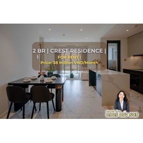 Cho Thuê Căn Hộ 2 Phòng Ngủ Tại Dự Án Crest - Metropole Thủ Thiêm- 38tr/ tháng