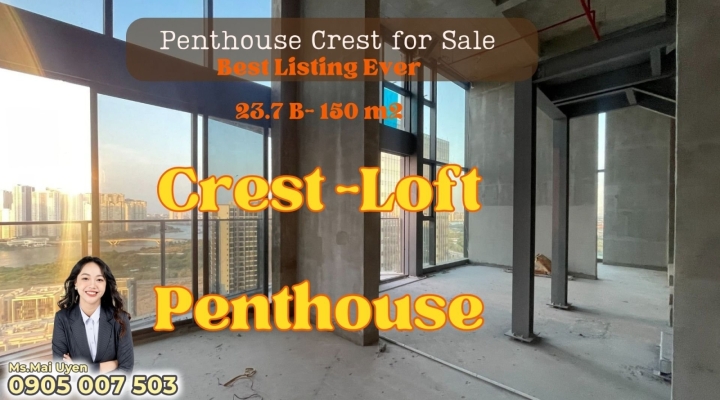 Bán Penthouse - Loft Toà Crest METROPOLE THU THIEM- Giá bán 23.7 tỷ 