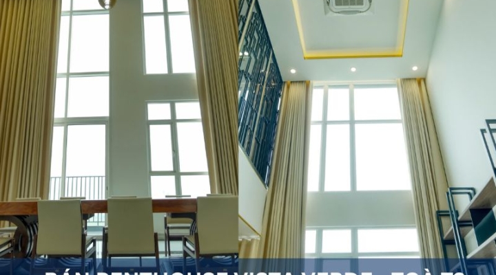 BÁN PENTHOUSE VISTA VERDE QUẬN 2 – 3PN, 270 M², VIEW SÔNG & THÀNH PHỐ, NỘI THẤT CAO CẤP