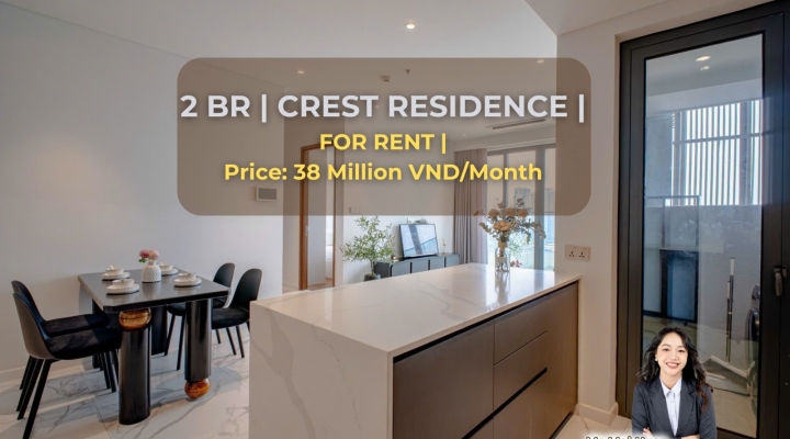 Cho Thuê Căn Hộ 2 Phòng Ngủ Tại Dự Án Crest - Metropole Thủ Thiêm- 38tr/ tháng