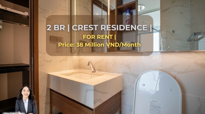 Cho Thuê Căn Hộ 2 Phòng Ngủ Tại Dự Án Crest - Metropole Thủ Thiêm- 38tr/ tháng