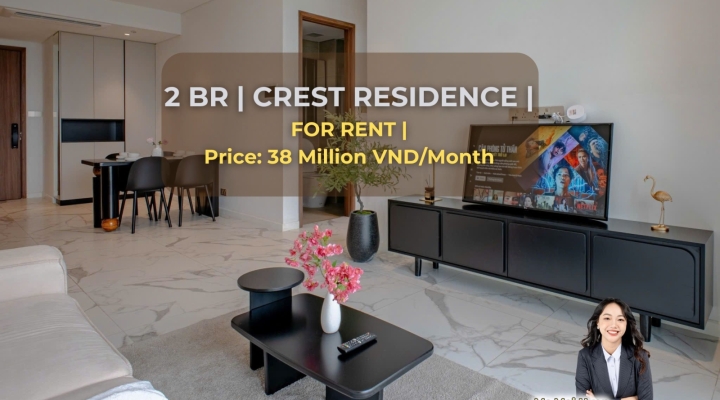 Cho Thuê Căn Hộ 2 Phòng Ngủ Tại Dự Án Crest - Metropole Thủ Thiêm- 38tr/ tháng