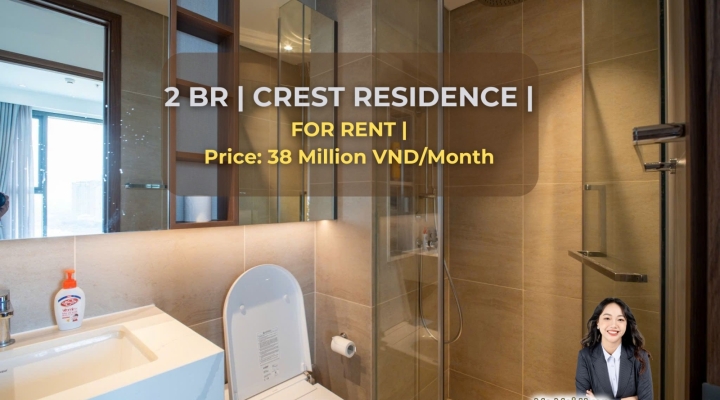 Cho Thuê Căn Hộ 2 Phòng Ngủ Tại Dự Án Crest - Metropole Thủ Thiêm- 38tr/ tháng
