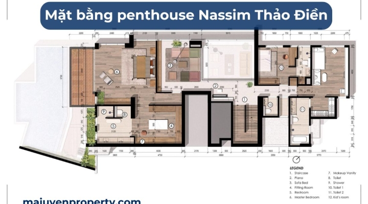 Exclusive Penthouse for Sale at Nassim Thảo Điền (Foreigner Quota)- 230 Billion +84905007503 Libby -Eng 